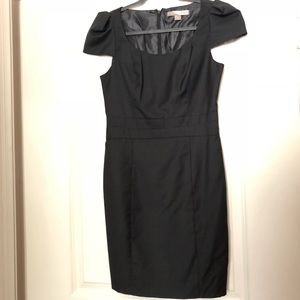 Forever 21 pleated back fitted black dress